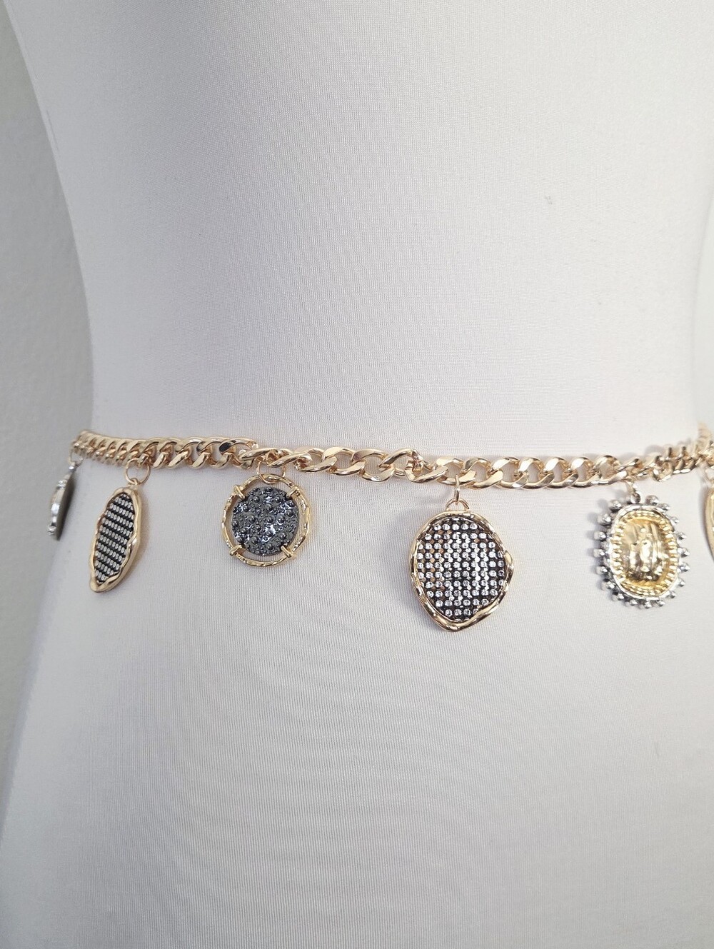 Gold Chain Belt With Coin Decor - Picture 6 of 7